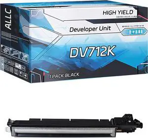 ALLC Compatible for Konica Minolta DV712K Developer Unit Work for Konica Minolta bizhub C659 bizhub C759 Printers, with Chip, High Yield 120000 Pages, Clear Printing (1 Pack Black)