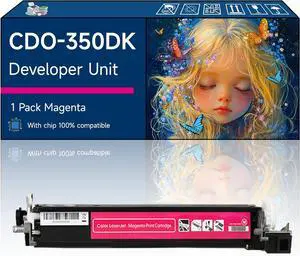 CDO-350DK Developer Unit Compatible with Pantum CP2510DN CM7115DN CM7000FDN Printers, High-Yield Vibrant Colors, Sharp Text, Easy Installation, Perfect for Home & Office Use (1 Pack Magenta)