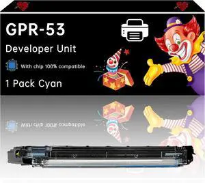 GPR-53 Developer Unit Compatible with Canon imageRUNNER Advance C3325i C3330i C3525i C3525i II C3525i III Printers, Enhanced Durability, Ideal for High-Volume Printing (1 Pack Cyan)