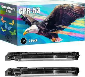 GPR-53 Developer Unit Compatible for Canon imageRUNNER Advance DX C3730i DX C3826i DX C3830i DX C3835i Printers, High Yield 240000 Pages, Bright Colors Clear Printing (2 Pack Black)