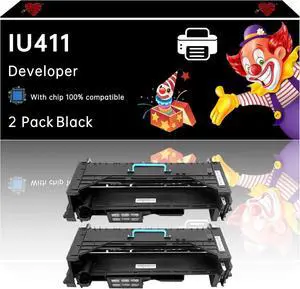 IU411 Developer Unit+Drum Unit Compatible with Konica Minolta Bizhub 223 283 363 423 36 42 Printers, Enhanced Durability, Ideal for High-Volume Printing (2-Pack Black)