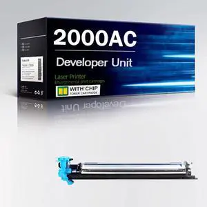 Compatible for 2000AC Developer Unit Replacement for Toshiba e Studio 2000ac 2010ac 2010ac 2050ac 3055 4055 5055 Printer, 120000 Pages,Cyan-1 Pack