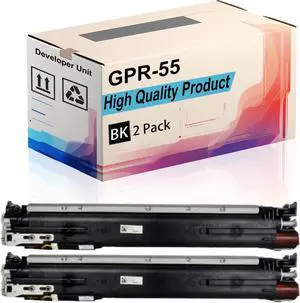 GPR-55 Developer Unit Compatible for Canon C5535 C5535i C5540 C5540i C5550 C5550i C5560 C5560i Printers, High Yield 300000 Pages, Print More Pages (2 Pack Black)