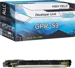 Compatible for Canon GPR-53 Developer Unit Work for Canon imageRUNNER Advance C3325i C3330i C3525i C3525i II C3525i III Printers, with Chip, High Yield 240000 Pages, Clear Printing (1 Pack Yellow)
