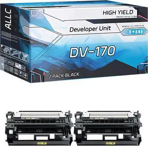 ALLC Compatible for Toshiba DV-170 Developer Unit Work for Toshiba ECOSYS M2035dn M2535dn P2135d P2135dn Printers, with Chip, High Yield 100000 Pages, Clear Printing (2-Pack Black)