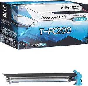 ALLC Compatible for Toshiba T-FC200 Developer Unit Work for Toshiba E Studio 2000AC 2500AC Printers, with Chip, High Yield 80000 Pages, Clear Printing (1 Pack Cyan)