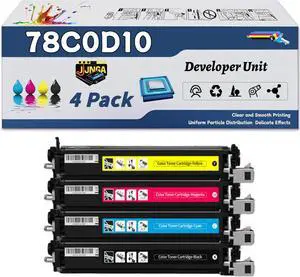 78C0D10 Developer Unit is Compatible for Lexmark C2325 C2425 C2535 C2240 MC2325 MC2425 MC2535 MC2640 XC2235 Printers (4-Pack BK/C/M/Y)
