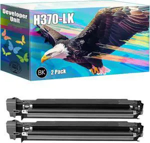 H370-LK Developer Unit Compatible for Toshiba E Studio 2000AC 2010AC 2500AC 2510AC Printers, High Yield 70000 Pages, Bright Colors Clear Printing (2 Pack Black)
