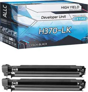 ALLC Compatible for Toshiba H370-LK Developer Unit Work for Toshiba E Studio 2000AC 2010AC 2500AC 2510AC Printers, with Chip, High Yield 70000 Pages, Clear Printing (2 Pack Black)