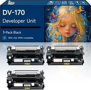 DV-170 Developer Unit Compatible with Kyocera ECOSYS M2035dn M2535dn FS-1035MFP Printers (3 Pack Black)