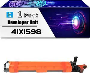 41X1598 Developer Unit is Compatible for Lexmark CX923dxe CX924dte CX924dxe XC9235 XC9245 XC9255 XC9265 Printers, High Yield 300000 Pages, with Chip for Long-Lasting Durability (1 Pack Cyan)