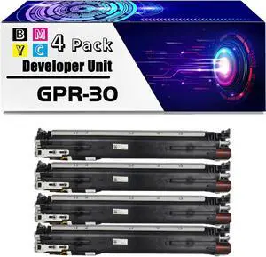 GPR-30 Developer Unit is Compatible for Canon imageRUNNER Advance C5030 C5035 C5045 C5051 C5235 C5240 C5250 Printers (4-Pack BK/C/M/Y)