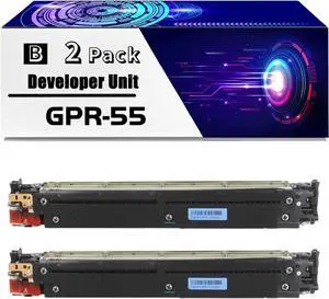 GPR-55 Developer Unit is Compatible for Canon imageRUNNER Advance C5535i C5535iII C5535iIII C5540i C5540iII C5540iIII Printers (2 Pack Black)