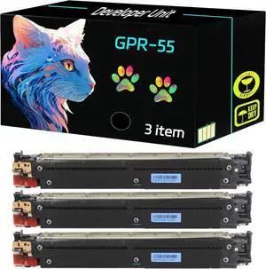 High Yield GPR-55 Developer Unit Compatible for Canon imageRUNNER Advance C5550iIII C5560i C5560iII C5560iIII DX6000i DXC5735i DXC5740i DXC5750i DXC5760i Printers, Print Clearly (3 Pack Black)