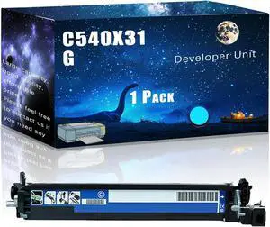 C540X31G Compatible Developer Unit Replacement for Lexmark High Yield Compatible C544N C546DTN X543DN X544DN X544DTN Printers, Meet Printing Needs (1 Pack Cyan)