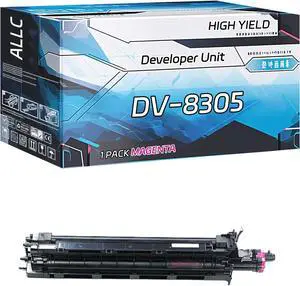 ALLC Compatible for Copystar DV-8305 Developer Unit Work for Copystar TASKalfa 3050ci 3051ci 3550ci 3551ci Printers, with Chip, High Yield 50000 Pages, Clear Printing (1 Pack Magenta)