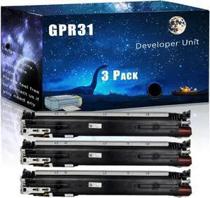 GPR31 Developer Unit Compatible for Canon ImageRUNNER Advance C5030 C5035 C5235 C5240 Printer,with Chip Large Printing Demands (3 Pack Black) GPR31 Developer Unit Compatible for Canon ImageRUNNER Advance C5030 C5035 C5235 C5240 Printer,with Chip Large Printing Demands (3 Pack Black)