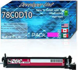 78C0D10 Developer Unit Compatible for Lexmark C2325 C2425 C2535 C2240 MC2325 MC2425 MC2535 MC2640 XC2235 4240 Printers, High Production Replacement (1 Pack Magenta)