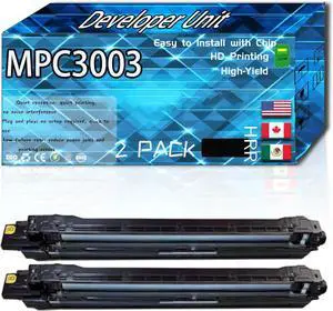 MPC3003 Developer Unit Compatible for Ricoh MP C3003 MP C3503 MP C4503 MP C501SP MP C5503 MP C6003 Printers, High Production Replacement (2 Pack Black)