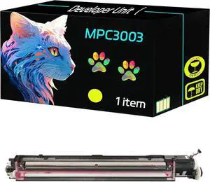 High Yield MPC3003 Developer UnitContains Carrier Compatible for Ricoh MP C3003 MP C3503 MP C4503 MP C5503 MP C6003 Printers, Print Clearly (1 Pack Yellow)