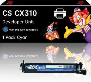 CS CX310 Developer Unit Compatible with Lexmark CS310dn CS310n CS317dn CS410dtn CS410n CS417dn CS510de CS510dte CS517de CX310dn CX310n CX317dn CX410de CX410dte CX410e Printers (1 Pack Cyan)
