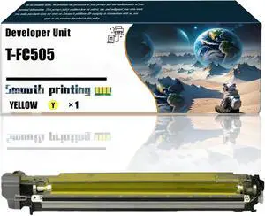 Replacement Parts Developer Unit T-FC505 Compatible with Toshiba E-Studio 2515AC 3015AC 3515AC 4515AC 5015AC Printers, Contains Chip and Clear Printing (1 Pack Yellow)