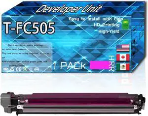 T-FC505 Developer Unit Compatible for Toshiba E-Studio 2515AC 3015AC 3515AC 4515AC 5015AC Printers, High Production Replacement (1 Pack Magenta)