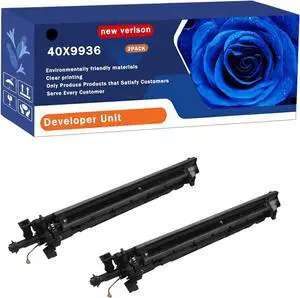 40X9936 Developer Unit Compatible for Lexmark MS911de MX910de MX911dte MX912dxe XM9155 XM9165 Printers, Print Up to 50000 Pages, Bright Colors (2-Pack Black)