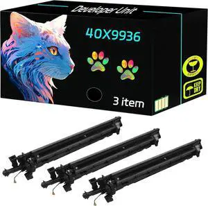 High Yield 40X9936 Developer Unit Compatible for Lexmark MS911de MX910de MX911dte MX912dxe XM9155 XM9165 Printers, Print Clearly (3 Pack Black)