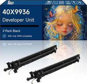 40X9936 Developer Unit Compatible with Lexmark MS911de MX910de MX911dte MX912dxe XM9155 Printers (2-Pack Black)