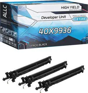 Compatible for Lexmark 40X9936 Developer Unit Work for Lexmark MS911de MX910de MX911dte MX912dxe XM9155 XM9165 Printers, with Chip, High Yield 50000 Pages, Clear Printing (3 Pack Black)