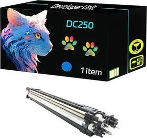 High Yield DC250 Developer Unit Compatible for Xerox DocuColor 240 242 250 252 260 WorkCentre 7655 7665 7675 7755 7765 7775 Printers, Print Clearly (1 Pack Cyan)