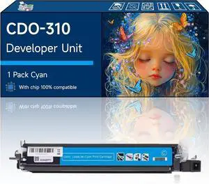 CDO-310 Developer Unit Compatible with Pantum CM7107DN CP2507DN Plus Printers, High-Yield Vibrant Colors, Sharp Text, Easy Installation, Perfect for Home & Office Use (1 Pack Cyan)
