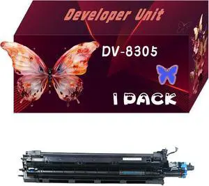 DV-8305 Developer Unit Compatible for Kyocera TASKalfa 3050ci 3051ci 3550ci 3551ci Printers, Print Up to 50000 Pages, Bright Colors (1 Pack Cyan)