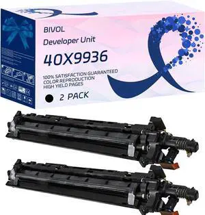 40X9936 Developer Unit Compatible for Lexmark MS911de MX910de MX911dte MX912dxe XM9155 XM9165 Printers, with Chip, High Yield 100000 Pages, Vivid Colors (2-Pack Black)