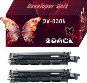 DV-8305 Developer Unit Compatible for Copystar TASKalfa 3050ci 3051ci 3550ci 3551ci Printers, Print Up to 50000 Pages, Bright Colors (2 Pack Black)