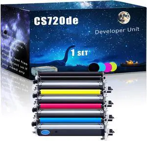 CS720de Developer Unit Compatible for Lexmark CX725de CX725dhe CX725dthe XC4140 Printers,with Chip Large Printing Demands (Multicolor) CS720de Developer Unit Compatible for Lexmark CX725de CX725dhe CX725dthe XC4140 Printers,with Chip Large Printing Demands (Multicolor)