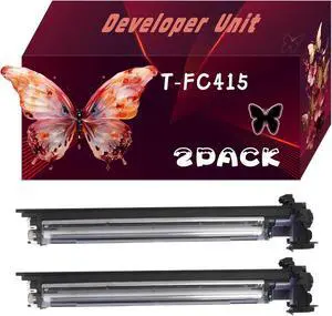 T-FC415 Developer Unit Compatible for Toshiba 2510AC 2515AC 3015AC 3515AC 4515AC 5015AC Printers, Print Up to 70000 Pages, Bright Colors (2 Pack Black)