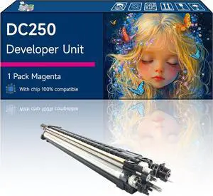DC250 Developer Unit Compatible with Xerox DocuColor 240 242 250 252 260 WorkCentre 7655 7665 7675 7755 7765 Printers (1 Pack Magenta)