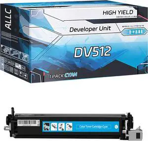 ALLC Compatible for Konica Minolta DV512 Developer Unit Work for Konica Minolta bizhub C224 C224e C284 C284e C364 Printers, with Chip, High Yield 500000 Pages, Clear Printing (Cyan)