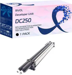 DC250 Developer Unit Compatible for Xerox DocuColor 240 242 250 252 260 WorkCentre 7655 7665 7675 7755 7765 7775 Printers, with Chip, High Yield 90000 Pages, Vivid Colors (1 Pack Black)