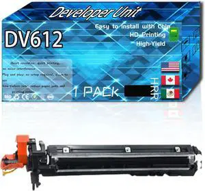 DV612 Developer Unit Compatible for Konica Minolta bizhub 552 652 C452 C552 C552DS C652 C652DS Printers, High Production Replacement (Black)