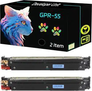 High Yield GPR-55 Developer Unit Compatible for Canon imageRUNNER Advance C5550iIII C5560i C5560iII C5560iIII DX6000i DXC5735i DXC5740i DXC5750i DXC5760i Printers, Print Clearly (2 Pack Black)