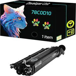 High Yield 78C0D10 Developer Unit Compatible for Lexmark C2325 C2425 C2535 C2240 MC2325 MC2425 MC2535 MC2640 XC2235 4240 Printers, Print Clearly (1 Pack Black)