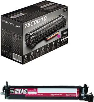 78C0D10 78C0D20 78C0D30 78C0D40 Developer Unit Compatible for Lexmark CS321 CS421 CS521 C5621 CX321 CX421 CX521 CX522 CX621 CX622 Printers, Includes Chip, High Yield 20000 Pages (Magenta)
