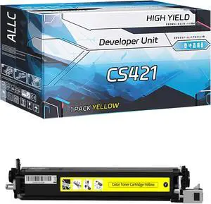 Compatible for Lexmark CS421 Developer Unit Work for Lexmark CS421 CS521 CS622 CX421 CX522 CX622 CX625 Printers, with Chip, High Yield 12500 Pages, Clear Printing (Yellow)