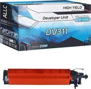 Compatible for Konica Minolta DV311 Developer Unit Work for Konica Minolta bizhub C220 C280 C360 Printers, with Chip, High Yield 110000 Pages, Clear Printing (Cyan)