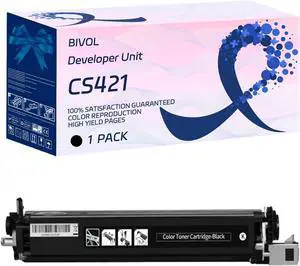 CS421 Developer Unit Compatible for Lexmark CS421 CS521 CS622 CX421 CX522 CX622 CX625 Printer, with Chip, High Yield 12500 Pages, Vivid Colors (Black)