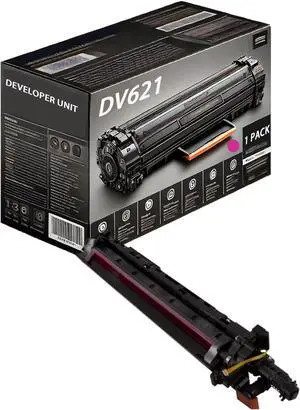 DV621 Developer Unit Compatible for Konica Minolta bizhub 650i 750i C450i C550i C650i C750i Printers, Includes Chip, High Yield 600000 Pages (Magenta)