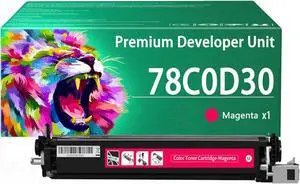 C2325 Developer Unit Compatible for Lexmark C2325 78C0D10 78C0D20 78C0D30 78C0D40 Developer Unit Work for Lexmark C2325 C2425 C2535 C2240 MC2325 MC2425 Printers 1 Magenta Pack